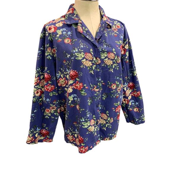 Medium Alexander Del Rossa Palm Coast 1990s Florida Womens Button Up Shirt - Picture 1 of 8